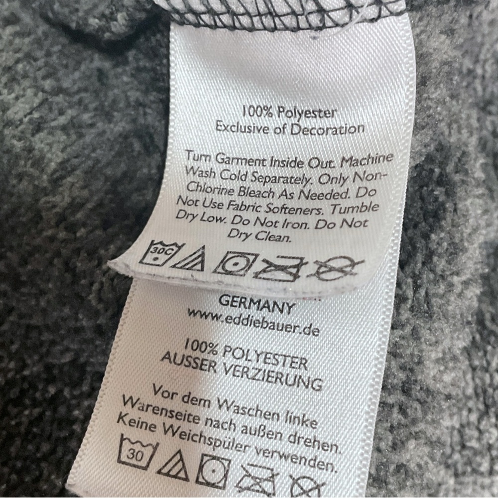 Eddie Bauer Men's Fleece Pullover Sz XL Half Zip Casual Gray - Picture 12 of 12